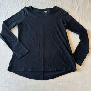 Duluth Trading Co Women's Longtail T Long Sleeve Scoop Neck Shirt Black Size M